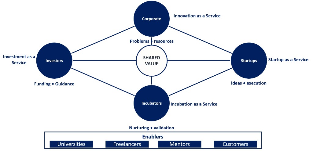 NanoRise Ecosystem and Value Exchange: Corporates, Startups, Investors, Incubators, and Enablers around Shared Value